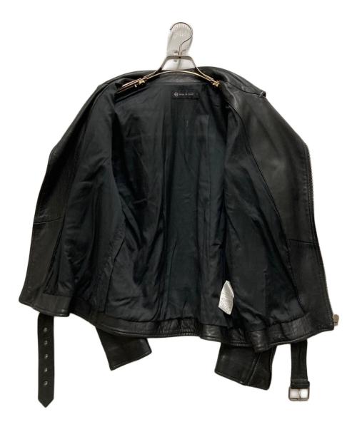 ADRIANO GOLDSCHMIED（エージーアドリアーノ ゴールドシュミット）ADRIANO GOLDSCHMIED (エージーアドリアーノ ゴールドシュミット) ラムダブルレザージャケット ブラック サイズ:Sの古着・服飾アイテム