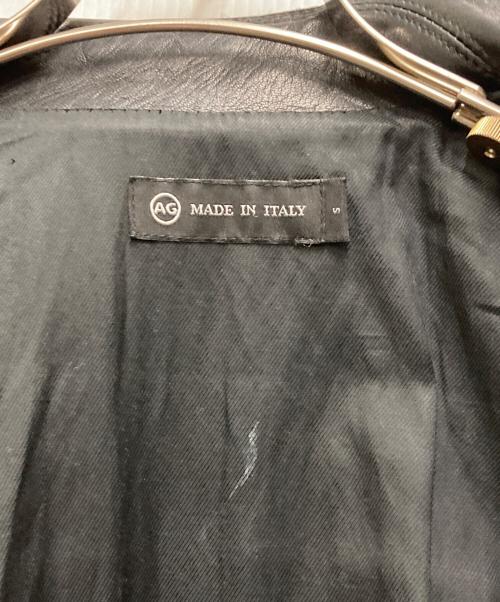 ADRIANO GOLDSCHMIED（エージーアドリアーノ ゴールドシュミット）ADRIANO GOLDSCHMIED (エージーアドリアーノ ゴールドシュミット) ラムダブルレザージャケット ブラック サイズ:Sの古着・服飾アイテム