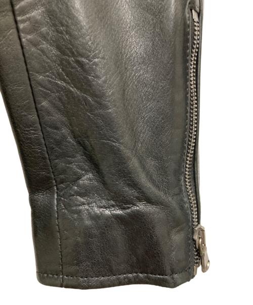 ADRIANO GOLDSCHMIED（エージーアドリアーノ ゴールドシュミット）ADRIANO GOLDSCHMIED (エージーアドリアーノ ゴールドシュミット) ラムダブルレザージャケット ブラック サイズ:Sの古着・服飾アイテム