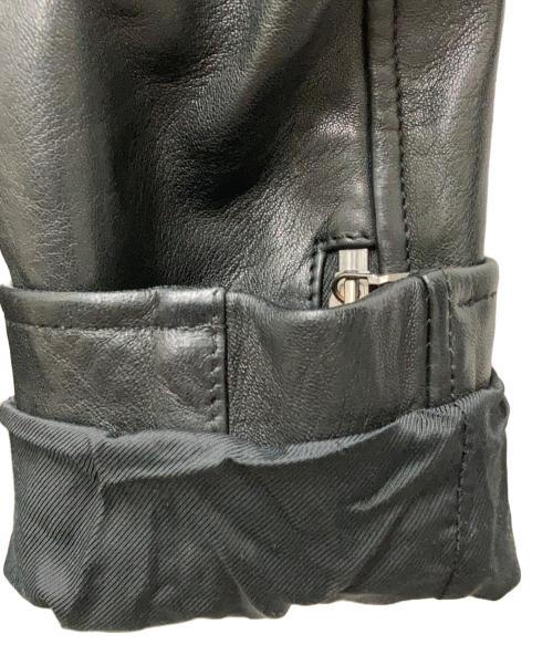 ADRIANO GOLDSCHMIED（エージーアドリアーノ ゴールドシュミット）ADRIANO GOLDSCHMIED (エージーアドリアーノ ゴールドシュミット) ラムダブルレザージャケット ブラック サイズ:Sの古着・服飾アイテム