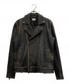 ADRIANO GOLDSCHMIEDエージーアドリアーノ ゴールドシュミット）の古着「ラムダブルレザージャケット」｜ブラック