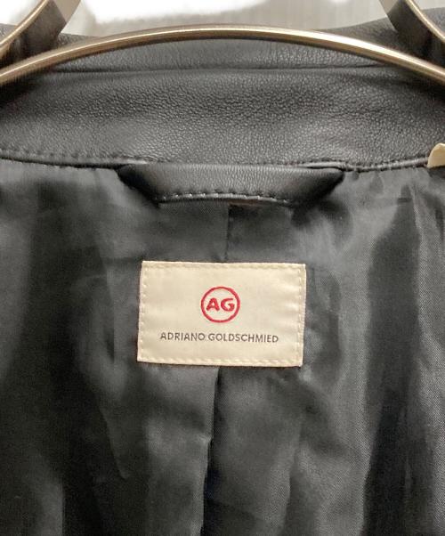ADRIANO GOLDSCHMIED（エージーアドリアーノ ゴールドシュミット）ADRIANO GOLDSCHMIED (エージーアドリアーノ ゴールドシュミット) ラムダブルレザージャケット ブラック サイズ:Sの古着・服飾アイテム
