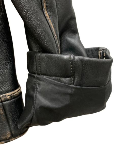 ADRIANO GOLDSCHMIED（エージーアドリアーノ ゴールドシュミット）ADRIANO GOLDSCHMIED (エージーアドリアーノ ゴールドシュミット) ラムダブルレザージャケット ブラック サイズ:Sの古着・服飾アイテム