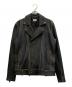 ADRIANO GOLDSCHMIED（エージーアドリアーノ ゴールドシュミット）の古着「ラムダブルレザージャケット」｜ブラック