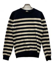 Saint Laurent Paris（サンローランパリ）の古着「カシミヤボーダーニット」｜ネイビー