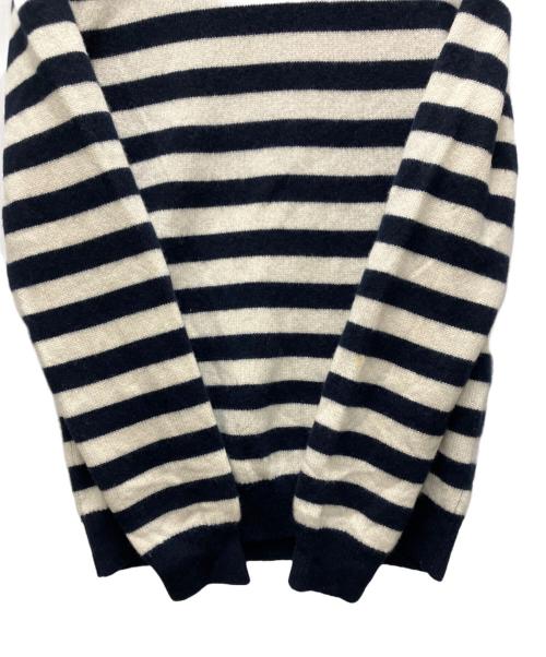 Saint Laurent Paris（サンローランパリ）Saint Laurent Paris (サンローランパリ) カシミヤボーダーニット ネイビー サイズ:Sの古着・服飾アイテム