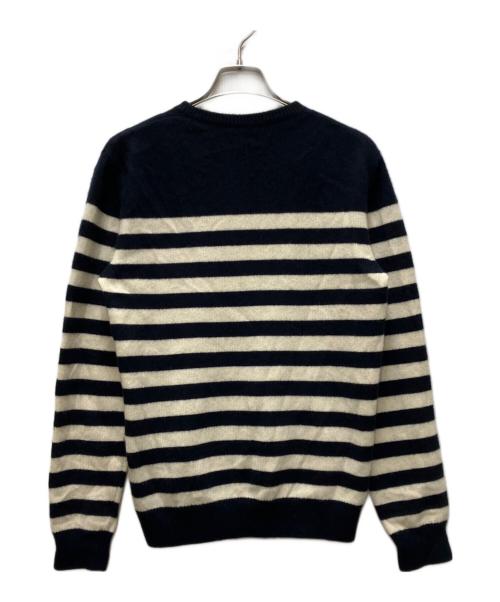 Saint Laurent Paris（サンローランパリ）Saint Laurent Paris (サンローランパリ) カシミヤボーダーニット ネイビー サイズ:Sの古着・服飾アイテム