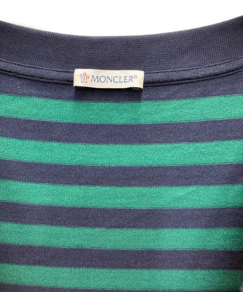 MONCLER（モンクレール）MONCLER (モンクレール) 半袖ボーダーワンピース ピンク×グリーン サイズ:不明の古着・服飾アイテム
