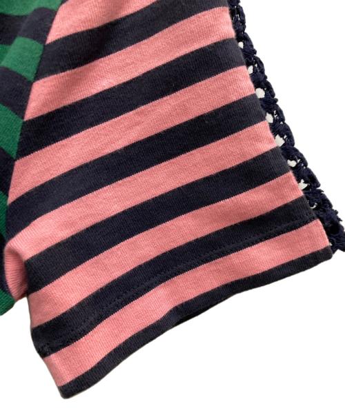 MONCLER（モンクレール）MONCLER (モンクレール) 半袖ボーダーワンピース ピンク×グリーン サイズ:不明の古着・服飾アイテム