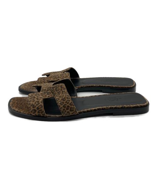 HERMES（エルメス）HERMES (エルメス) オランサンダル ブラウン サイズ:37の古着・服飾アイテム