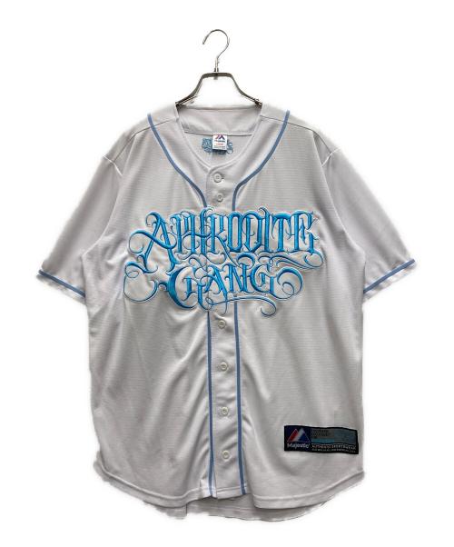 Majestic（マジェスティック）Majestic (マジェスティック) Busdpool APHRODITE GANG BASEBALL SHIRT ホワイト サイズ:Lの古着・服飾アイテム