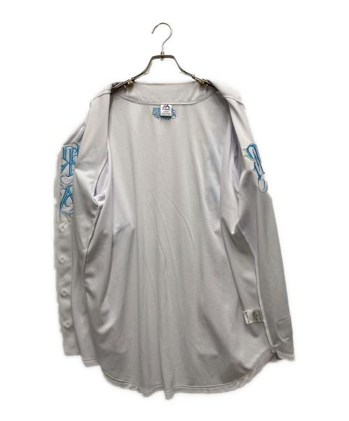 Majestic（マジェスティック）Majestic (マジェスティック) Busdpool APHRODITE GANG BASEBALL SHIRT ホワイト サイズ:Lの古着・服飾アイテム