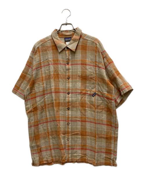 Patagonia（パタゴニア）Patagonia (パタゴニア) 00'S A/C ヤーンダイ シャツ オレンジ サイズ:Lの古着・服飾アイテム
