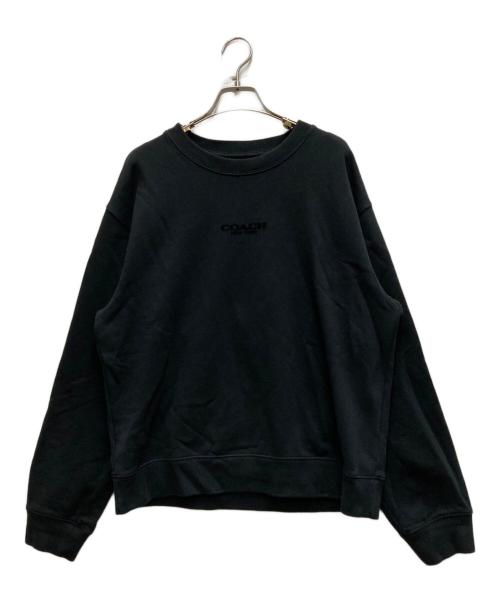 COACH（コーチ）COACH (コーチ) クルーネックスウェット ブラック サイズ:Lの古着・服飾アイテム