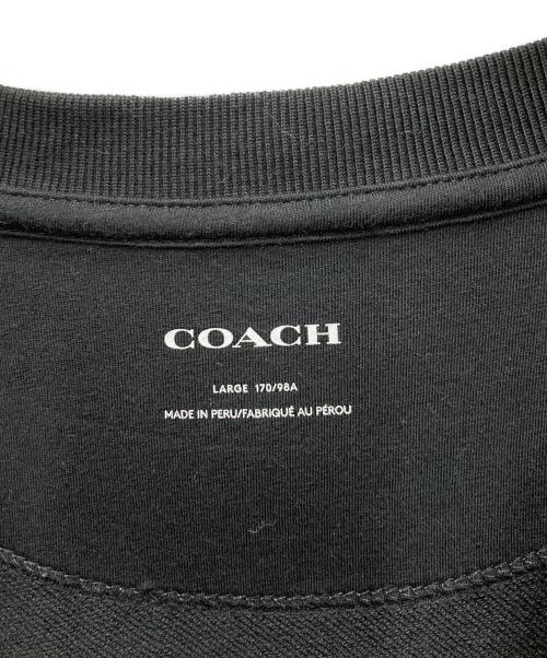 COACH（コーチ）COACH (コーチ) クルーネックスウェット ブラック サイズ:Lの古着・服飾アイテム