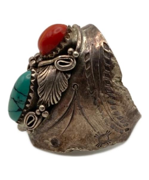 INDIAN JEWELRY（インディアンジュエリー）Indian Jewelry (インディアンジュエリー) ターコイズシルバーリング グレー サイズ:18号の古着・服飾アイテム