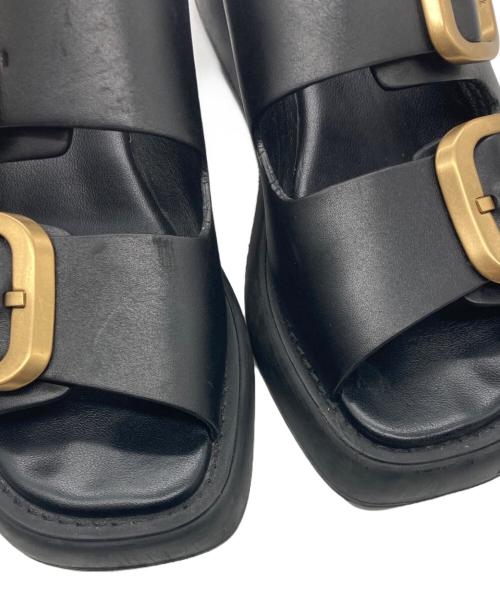 TOD'S（トッズ）TOD'S (トッズ) レザーサンダル ブラック サイズ:341/2の古着・服飾アイテム