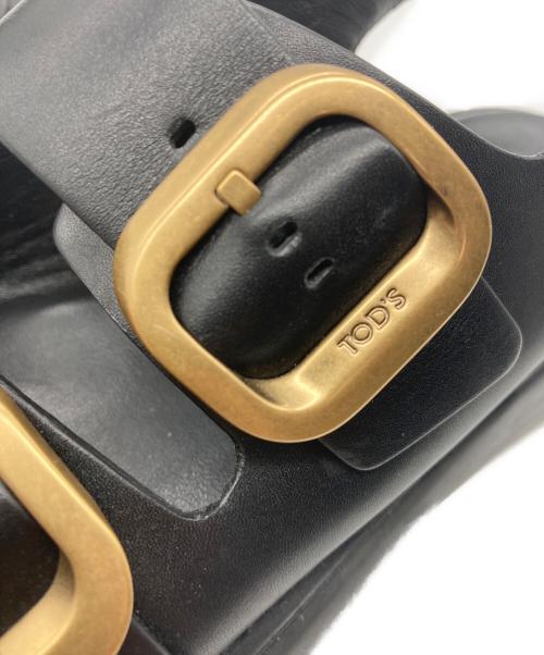 TOD'S（トッズ）TOD'S (トッズ) レザーサンダル ブラック サイズ:341/2の古着・服飾アイテム