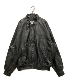 Microsoft（マイクロソフト）の古着「90's 企業ロゴ レザージャケット」｜ブラック