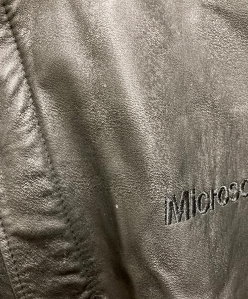 Microsoft（マイクロソフト）Microsoft (マイクロソフト) 90's 企業ロゴ レザージャケット ブラック サイズ:XXXLの古着・服飾アイテム
