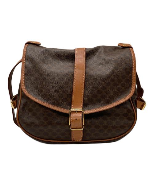 CELINE（セリーヌ）CELINE (セリーヌ) マカダムショルダーバッグ ブラウンの古着・服飾アイテム