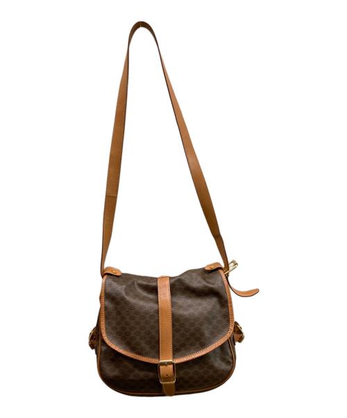CELINE（セリーヌ）CELINE (セリーヌ) マカダムショルダーバッグ ブラウンの古着・服飾アイテム