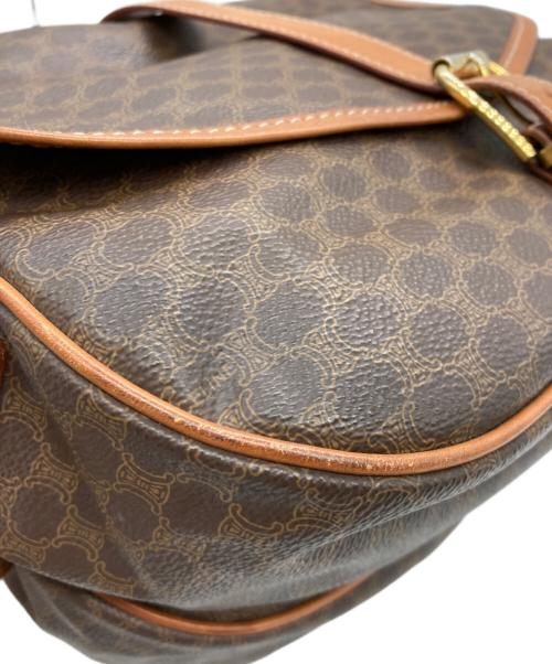 CELINE（セリーヌ）CELINE (セリーヌ) マカダムショルダーバッグ ブラウンの古着・服飾アイテム