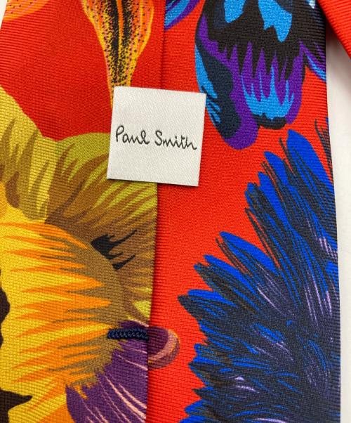 PAUL SMITH（ポールスミス）Paul Smith (ポールスミス) フローラルシルクネクタイ レッド サイズ:表記無しの古着・服飾アイテム