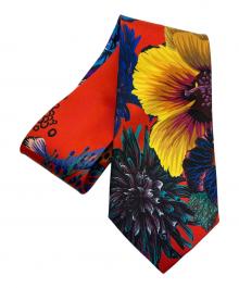 PAUL SMITH（ポールスミス）の古着「フローラルシルクネクタイ」｜レッド