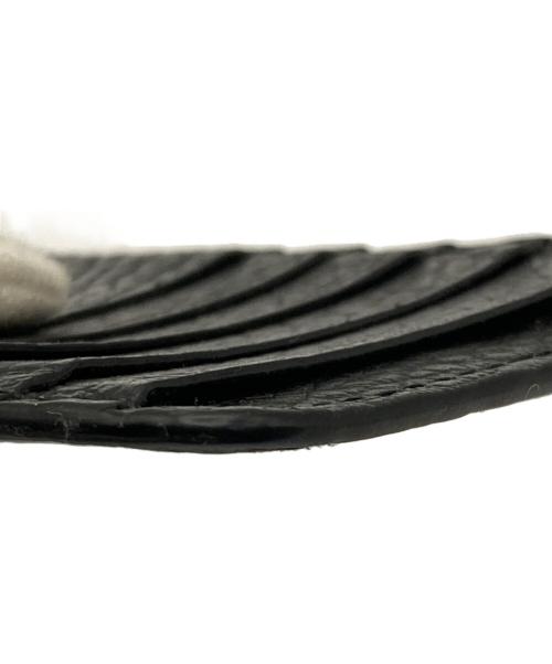 Maison Margiela（メゾンマルジェラ）Maison Margiela (メゾンマルジェラ) グレインレザー カード&コインケース ブラックの古着・服飾アイテム