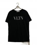 VALENTINOヴァレンティノ）の古着「VLTNロゴプリントTシャツ」｜ブラック
