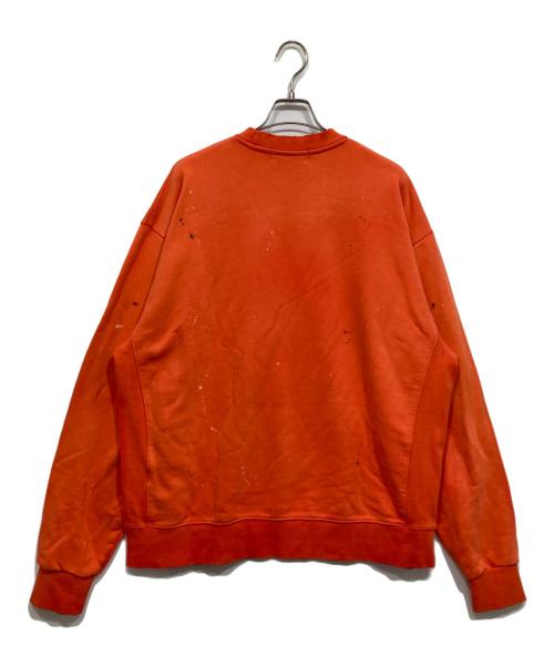 SOMEIT（サミット）SOMEIT (サミット) ダメージ加工プリントスウェット オレンジ サイズ:XLの古着・服飾アイテム