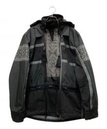 sacai（サカイ）の古着「Floral Embroidery Mix Blouson Jacket」｜ブラック