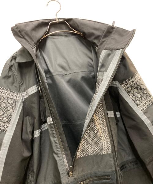 sacai（サカイ）sacai (サカイ) Floral Embroidery Mix Blouson Jacket ブラック サイズ:2の古着・服飾アイテム