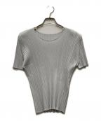 PLEATS PLEASEプリーツプリーズ）の古着「プリーツTシャツ」｜グレー