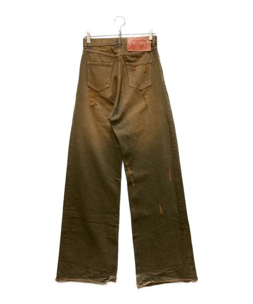 EGONLAB（エゴンラボ）EGONLAB (エゴンラボ) 24AW Destroyed Denim Pants ブラウン サイズ:XSの古着・服飾アイテム
