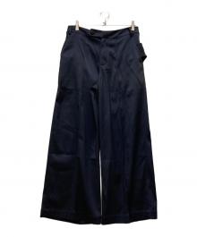 NUTEMPEROR（ナットエンペラー）の古着「プリーツデザインワイドパンツ」｜ネイビー