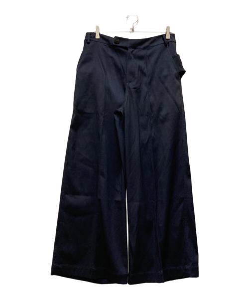 NUTEMPEROR（ナットエンペラー）NUTEMPEROR (ナットエンペラー) プリーツデザインワイドパンツ ネイビー サイズ:3の古着・服飾アイテム