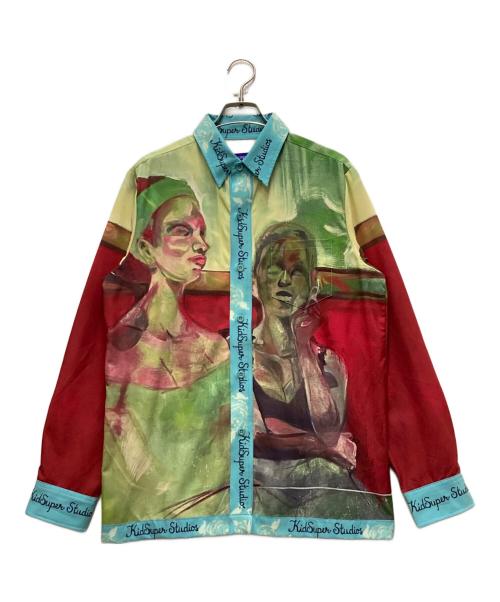 kidsuper（キッドスーパー）KIDSUPER (キッドスーパー) グラフィックプリントシャツジャケット マルチカラー サイズ:Ⅿの古着・服飾アイテム