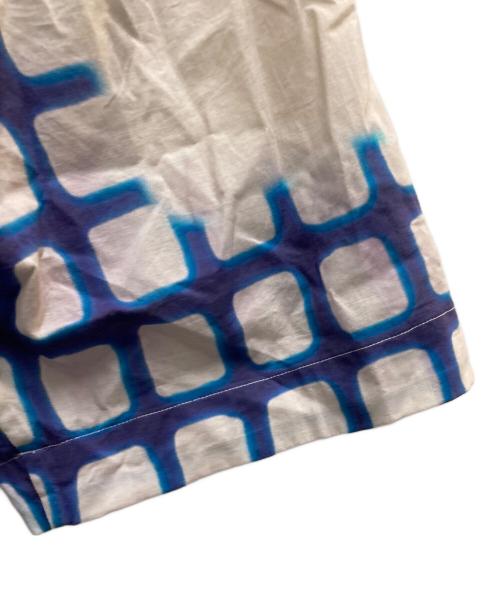 DRIES VAN NOTEN（ドリスヴァンノッテン）DRIES VAN NOTEN (ドリスヴァンノッテン) Len Lye (レン・ライ) チェック グラフィック半袖シャツ ブルー サイズ:50の古着・服飾アイテム