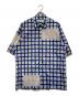 DRIES VAN NOTEN（ドリスヴァンノッテン）の古着「チェック グラフィック半袖シャツ」｜ブルー