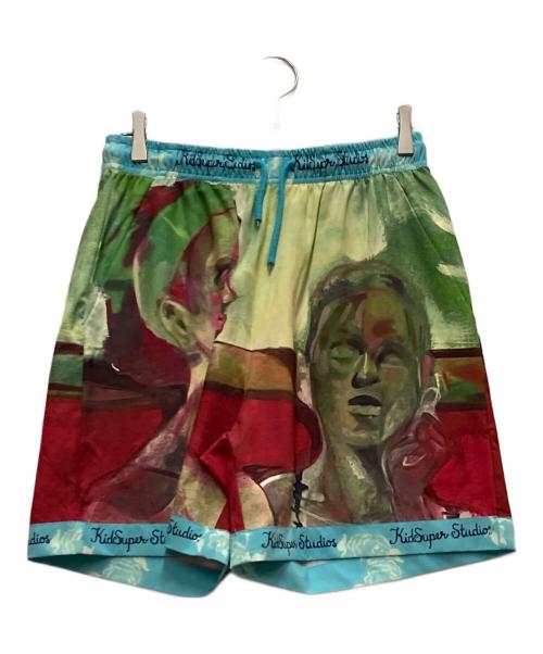 kidsuper（キッドスーパー）KIDSUPER (キッドスーパー) プリントバミューダショーツ マルチカラー サイズ: 81cm (W32)の古着・服飾アイテム