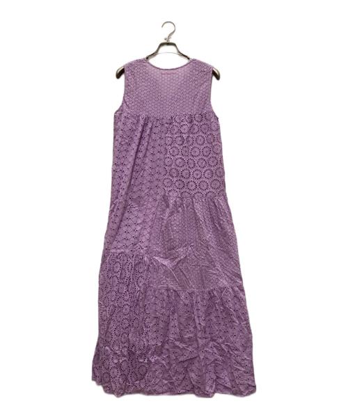 ne quittez pas（ヌキテパ）ne quittez pas (ヌキテパ) アイレットミックスマキシワンピース パープル サイズ:Sの古着・服飾アイテム