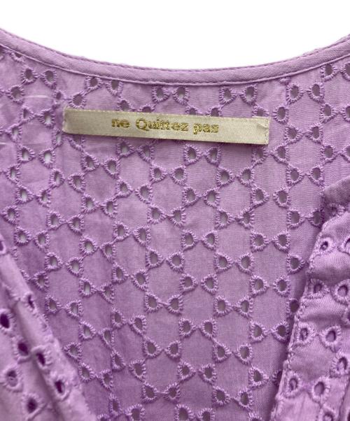 ne quittez pas（ヌキテパ）ne quittez pas (ヌキテパ) アイレットミックスマキシワンピース パープル サイズ:Sの古着・服飾アイテム