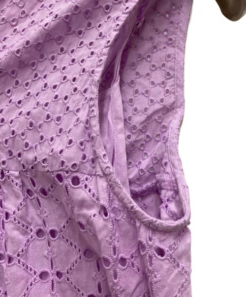 ne quittez pas（ヌキテパ）ne quittez pas (ヌキテパ) アイレットミックスマキシワンピース パープル サイズ:Sの古着・服飾アイテム