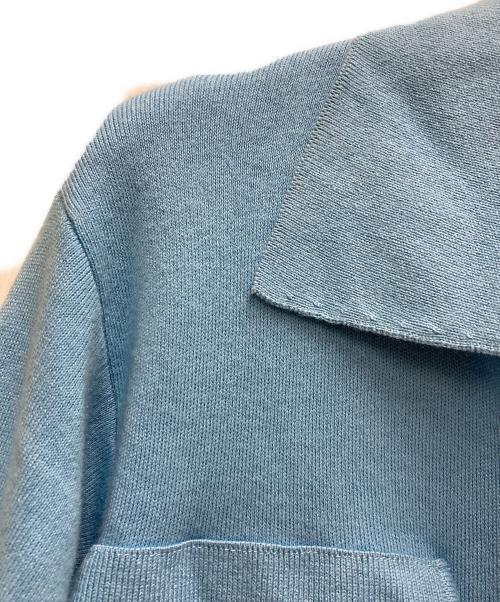 Adam et Rope（アダム エ ロペ）Adam et Rope (アダム エ ロペ) コットンカシミヤポケットカーディガン ブルー サイズ:ｆreeの古着・服飾アイテム