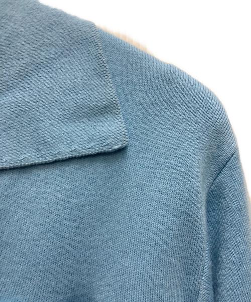Adam et Rope（アダム エ ロペ）Adam et Rope (アダム エ ロペ) コットンカシミヤポケットカーディガン ブルー サイズ:ｆreeの古着・服飾アイテム