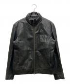 MORGAN HOMMEモルガンオム）の古着「ダブルジップレザージャケット」｜ブラック