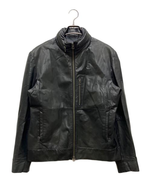 MORGAN HOMME（モルガンオム）MORGAN HOMME (モルガンオム) ダブルジップレザージャケット ブラック サイズ:不明の古着・服飾アイテム