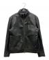 MORGAN HOMME（モルガンオム）の古着「ダブルジップレザージャケット」｜ブラック